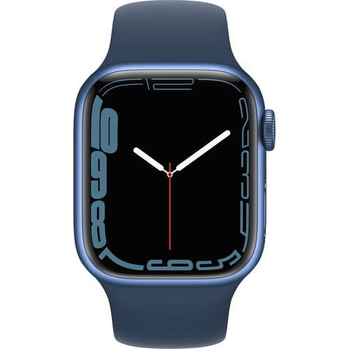 Apple Watch Series 7 (GPS) 41mm Blue Aluminum with Abyss Blue Sport Band (MKN13VC/A)