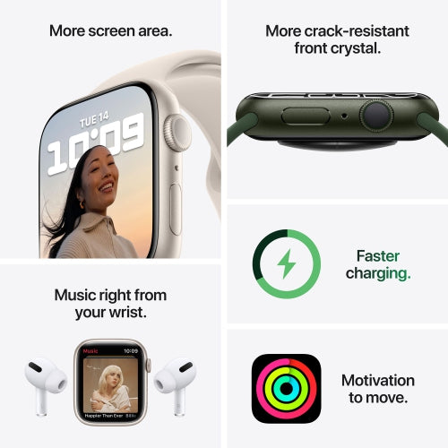 Apple Watch Series 7 (GPS) 41mm Blue Aluminum with Abyss Blue Sport Band (MKN13VC/A)
