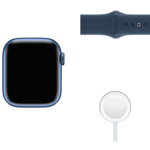 Apple Watch Series 7 (GPS) 41mm Blue Aluminum with Abyss Blue Sport Band (MKN13VC/A)