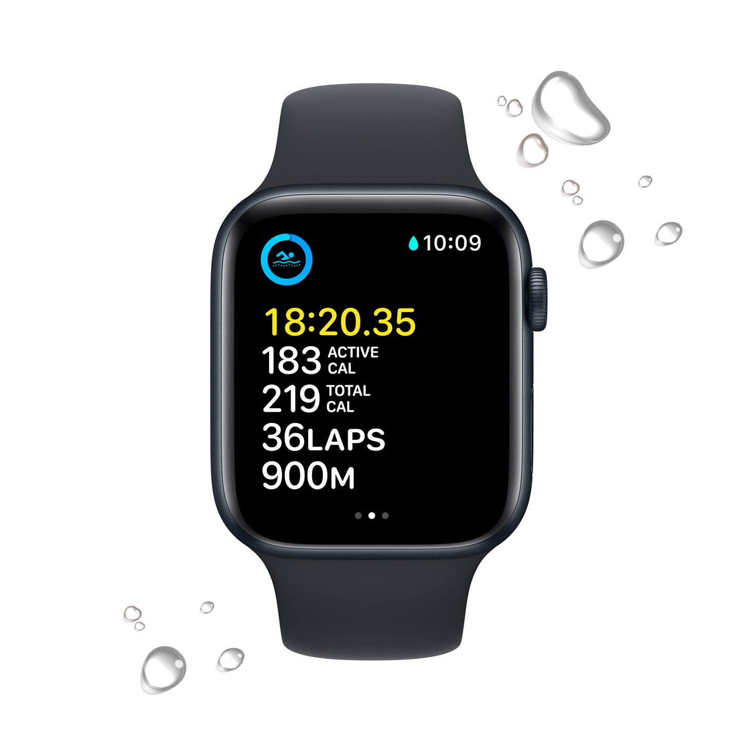 Apple Watch SE (2nd Gen) 44mm (GPS) Midnight Aluminum with Midnight Sport Band (MNK03VC/A)