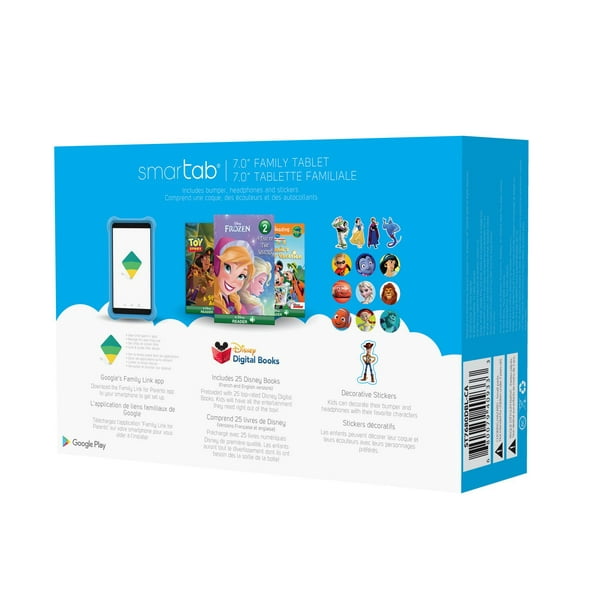 Smartab 7” Disney Kids Tablet with Accessory Bundle 16GB Wi-Fi BT Android - Blue