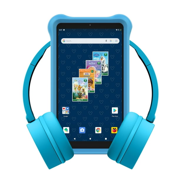 Smartab 7” Disney Kids Tablet with Accessory Bundle 16GB Wi-Fi BT Android - Blue
