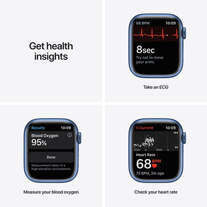 Apple Watch Series 7 (GPS) 41mm Blue Aluminum with Abyss Blue Sport Band (MKN13VC/A)
