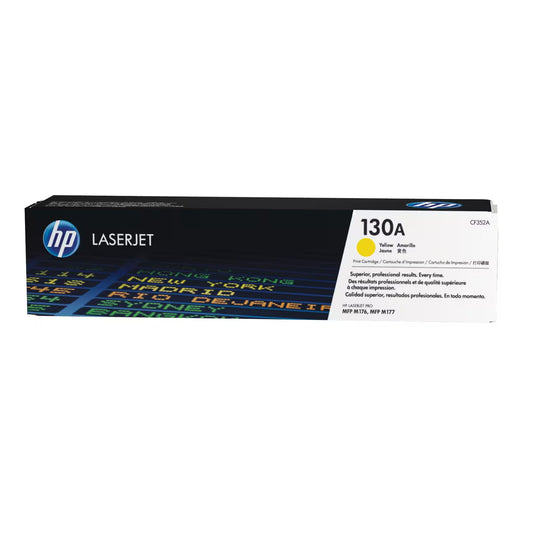 HP 130A (CF352A) Yellow Genuine Original LaserJet Toner Cartridge