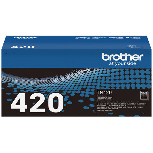 Brother TN420 Genuine Standard-Yield Original Toner Cartridge Black
