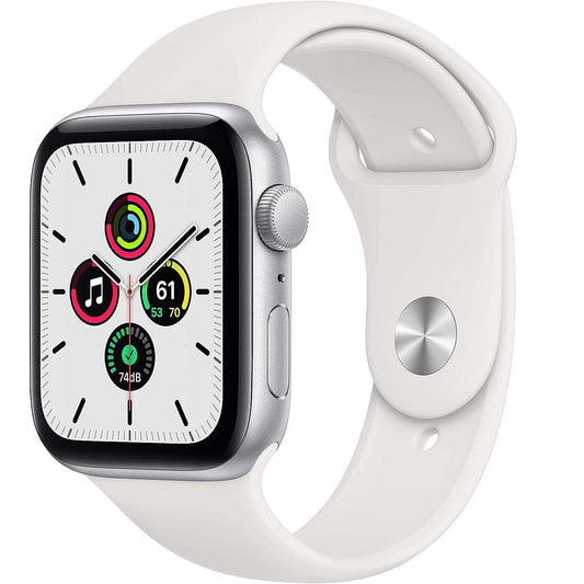 Apple Watch SE 44mm (GPS) Silver Aluminum with White Sport Band (MYDQ2VC/A)