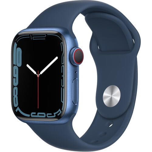 Apple Watch Series 7 (GPS) 41mm Blue Aluminum with Abyss Blue Sport Band (MKN13VC/A)