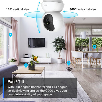 TP-Link Tapo C200 Pan/Tilt Indoor Wireless 1080p Smart Home Security Camera