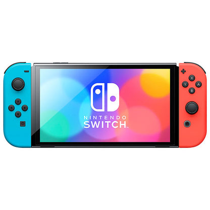 Nintendo Switch Console OLED Model 64GB with Neon Red & Neon Blue Joy-Con