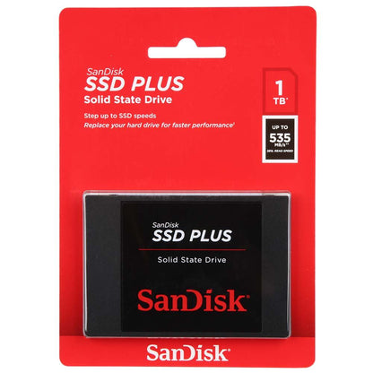 SanDisk SSD Plus 1TB Internal SSD - SATA III 6 Gb/s, 2.5"/7mm - SDSSDA-1T00-G26
