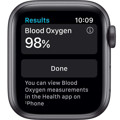 Apple Watch Series 6 (GPS) 40 mm, boîtier en aluminium gris sidéral avec bracelet sport noir