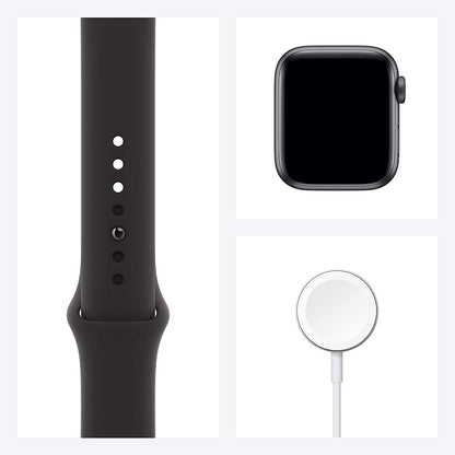 Apple Watch Series 6 (GPS) 40 mm, boîtier en aluminium gris sidéral avec bracelet sport noir