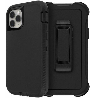 Coque robuste et résistante pour iPhone 11 Pro 5,8 pouces avec clip ceinture, noire
