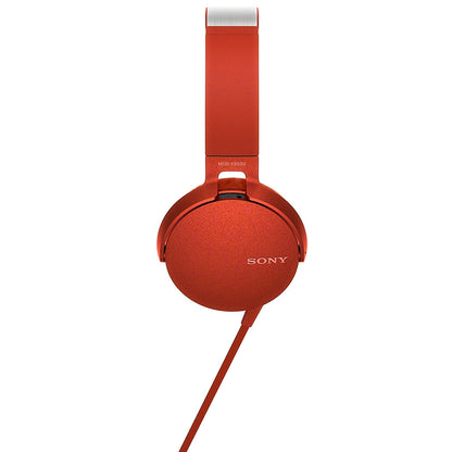 Casque supra-auriculaire filaire Sony XB550AP Extra Bass avec micro et commandes - Rouge