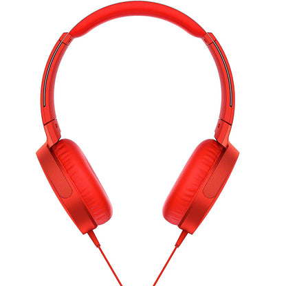 Casque supra-auriculaire filaire Sony XB550AP Extra Bass avec micro et commandes - Rouge