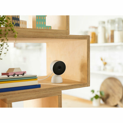 Caméra de sécurité Wi-Fi filaire d'intérieur Google Nest Cam 2e génération (dernier modèle) Blanc neige