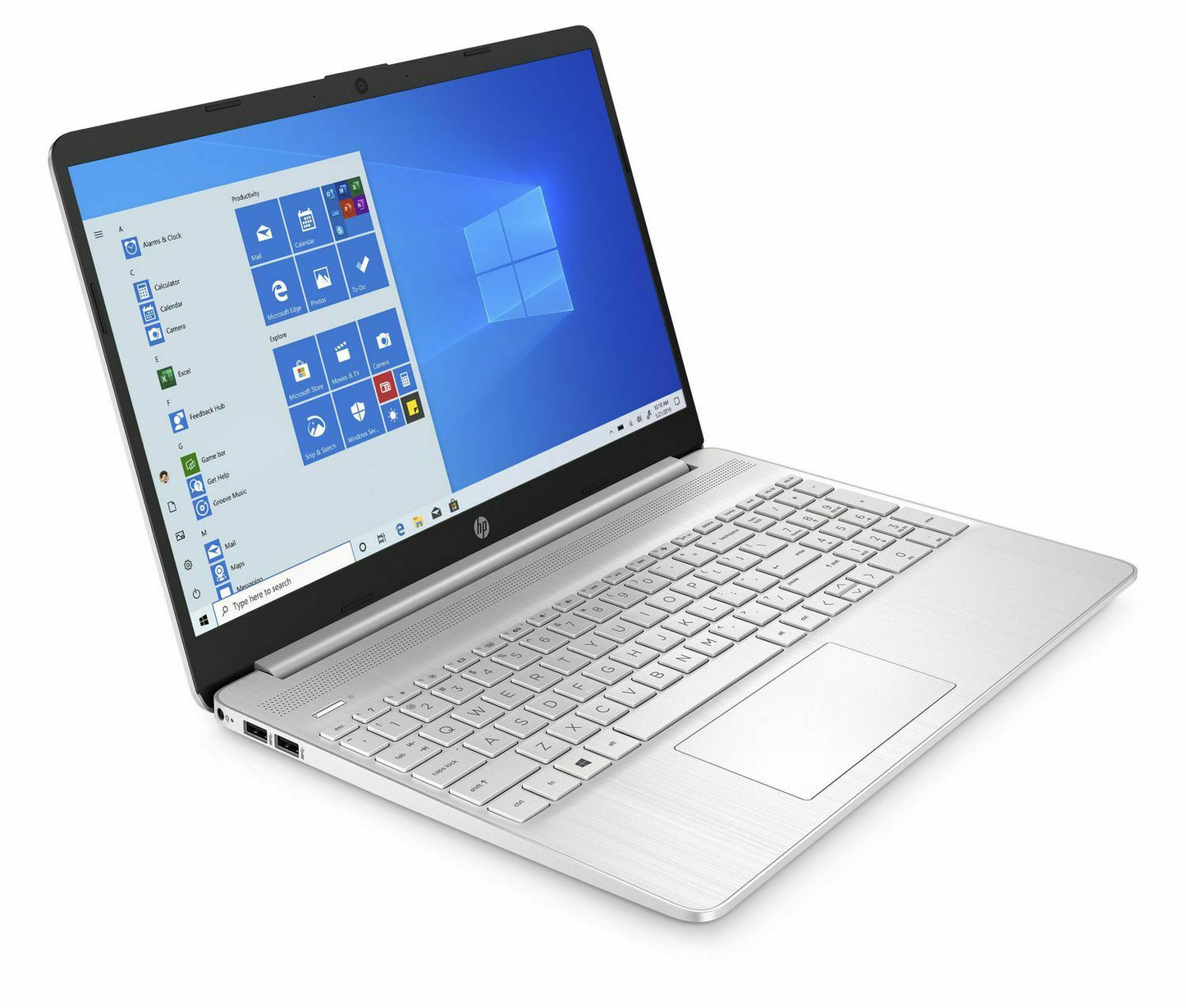 HP 15.6" Laptop Intel Celeron N4500 Dual-Core 4GB RAM 128GB SSD Win10 Silver