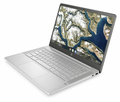 Ordinateur portable HP Chromebook 14 pouces, Intel Celeron N4000 2,6 GHz, 4 Go de RAM, 64 Go eMMC, argent