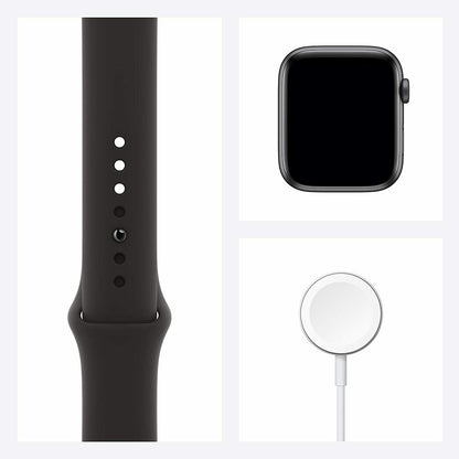 Apple Watch SE GPS 44mm Space Gray Aluminum with Black Sport Band (MYDT2VC/A)